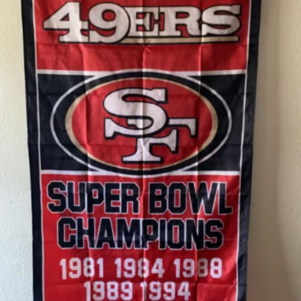 San Francisco 49ers Super Bowl Champions 3’x5' Banner Flag! BRAND NEW